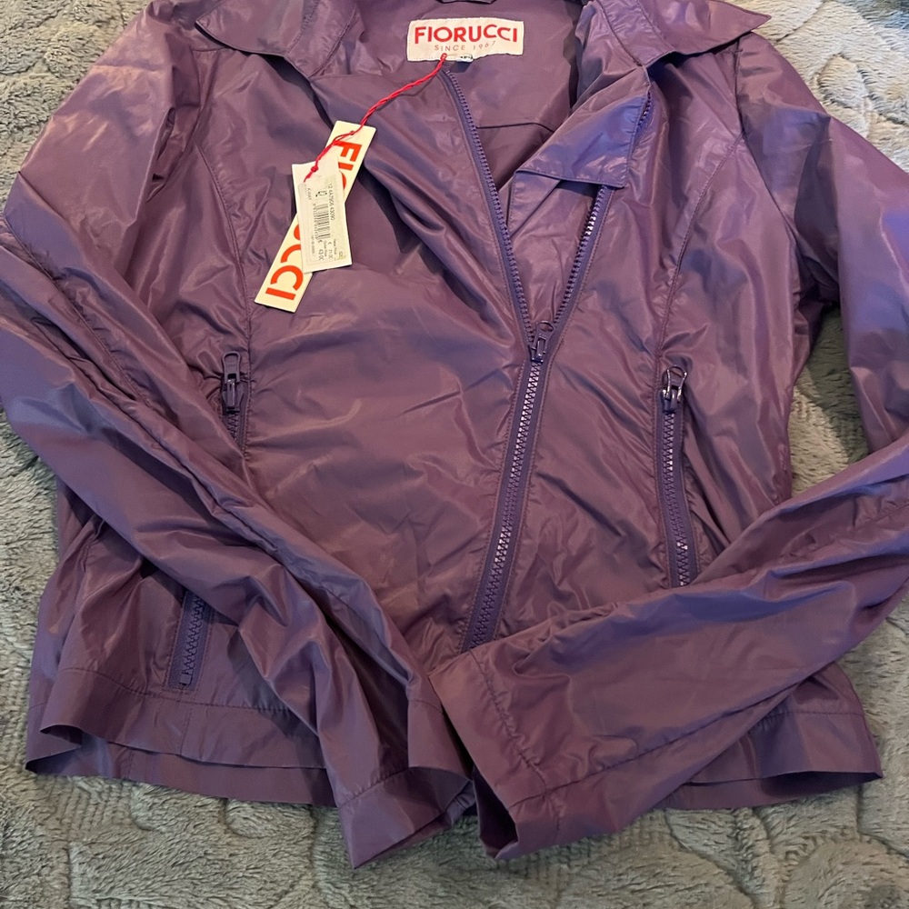 Fiorucci Women's Purple Jacket/windbreaker lightweight size 42